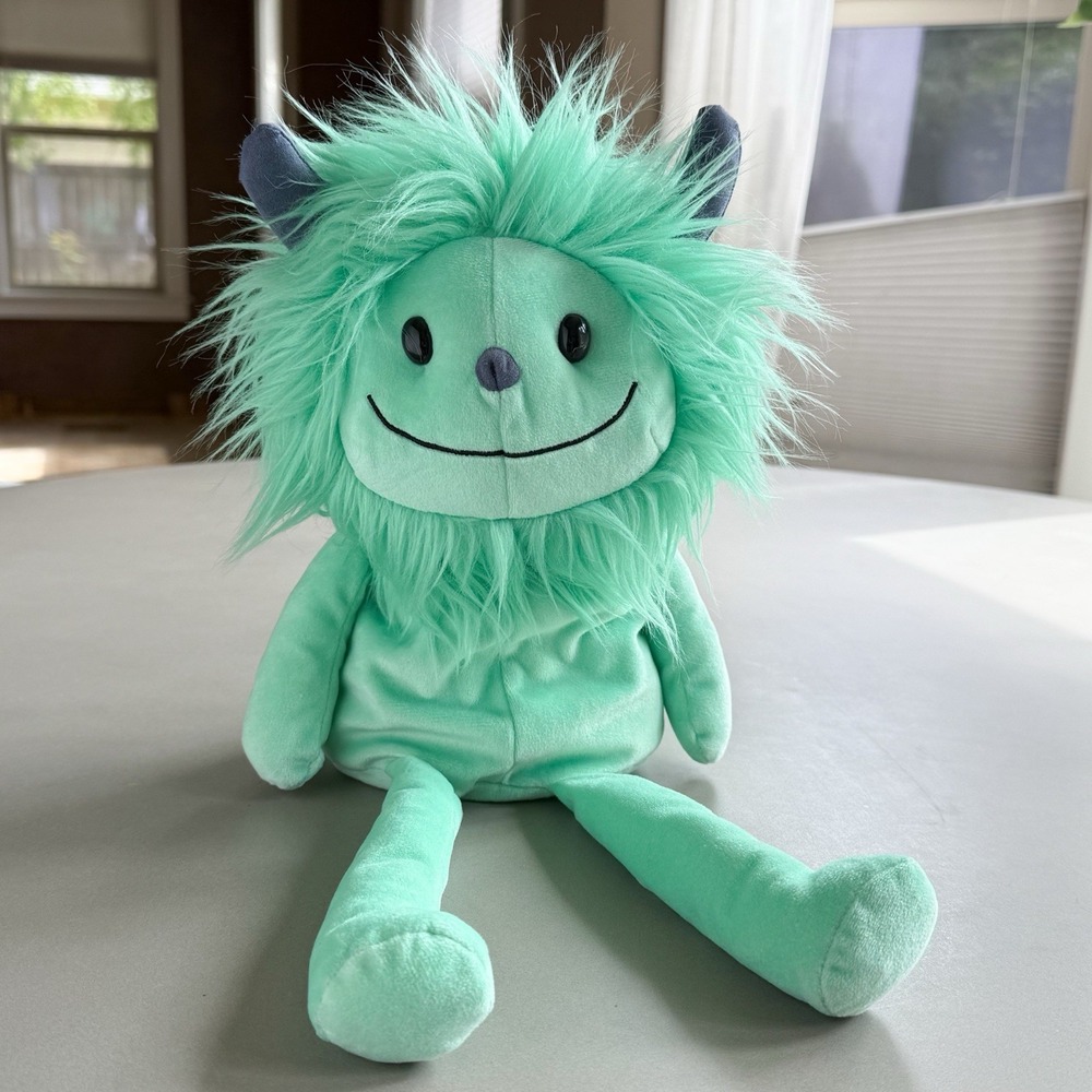 Jellycat Cosmo Monster Mint Green Plush 17" Stuffed Animal Mane Soft NWT
